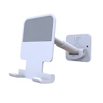 Suporte de celular dobrável e montado na parede Economize espaço, ajustável, compatível com vários dispositivos, fácil de instalar e usar. — foto 1