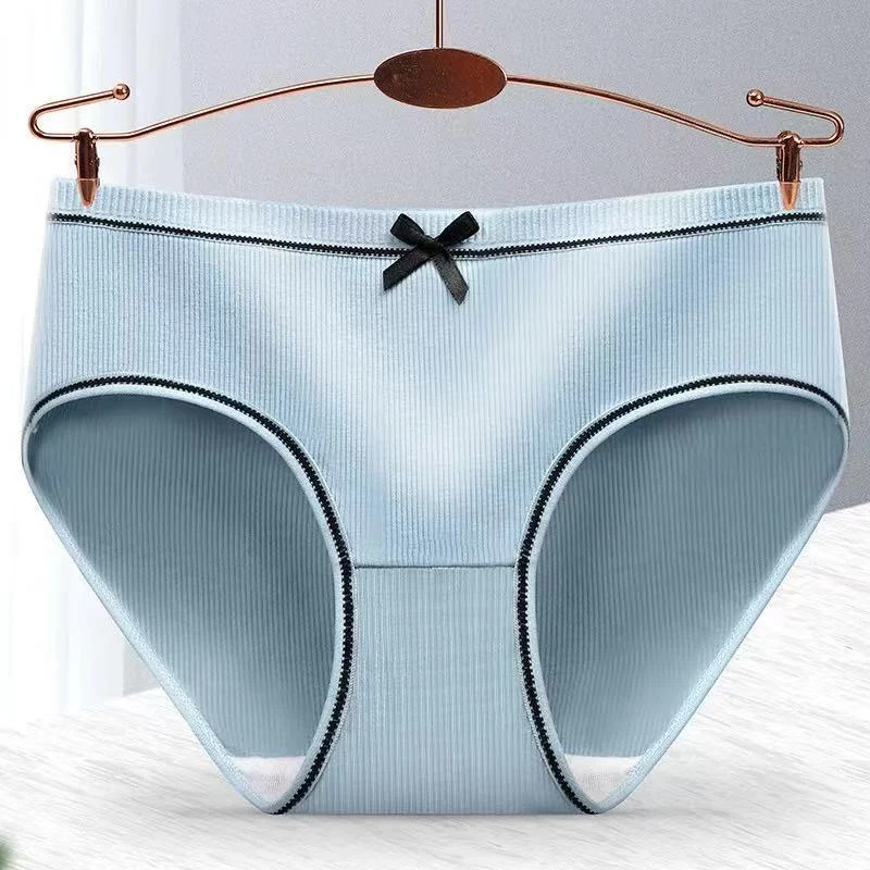 Mid waist women's cotton underpants offer all-day comfort and natural softness. Breathable and perfect for daily wear, f — photo 2