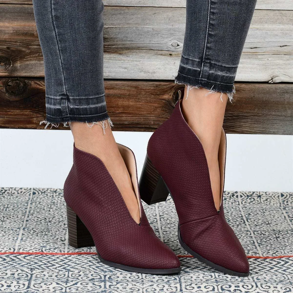 Title 16, Retro Square Toe Casual Large Size Single Shoe ...