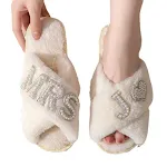 Pantofole da donna in peluche per la casa Antiscivolo Cotone Foderate in pile Spessi Copertura punta incrociata Soffici Morbide — foto 10