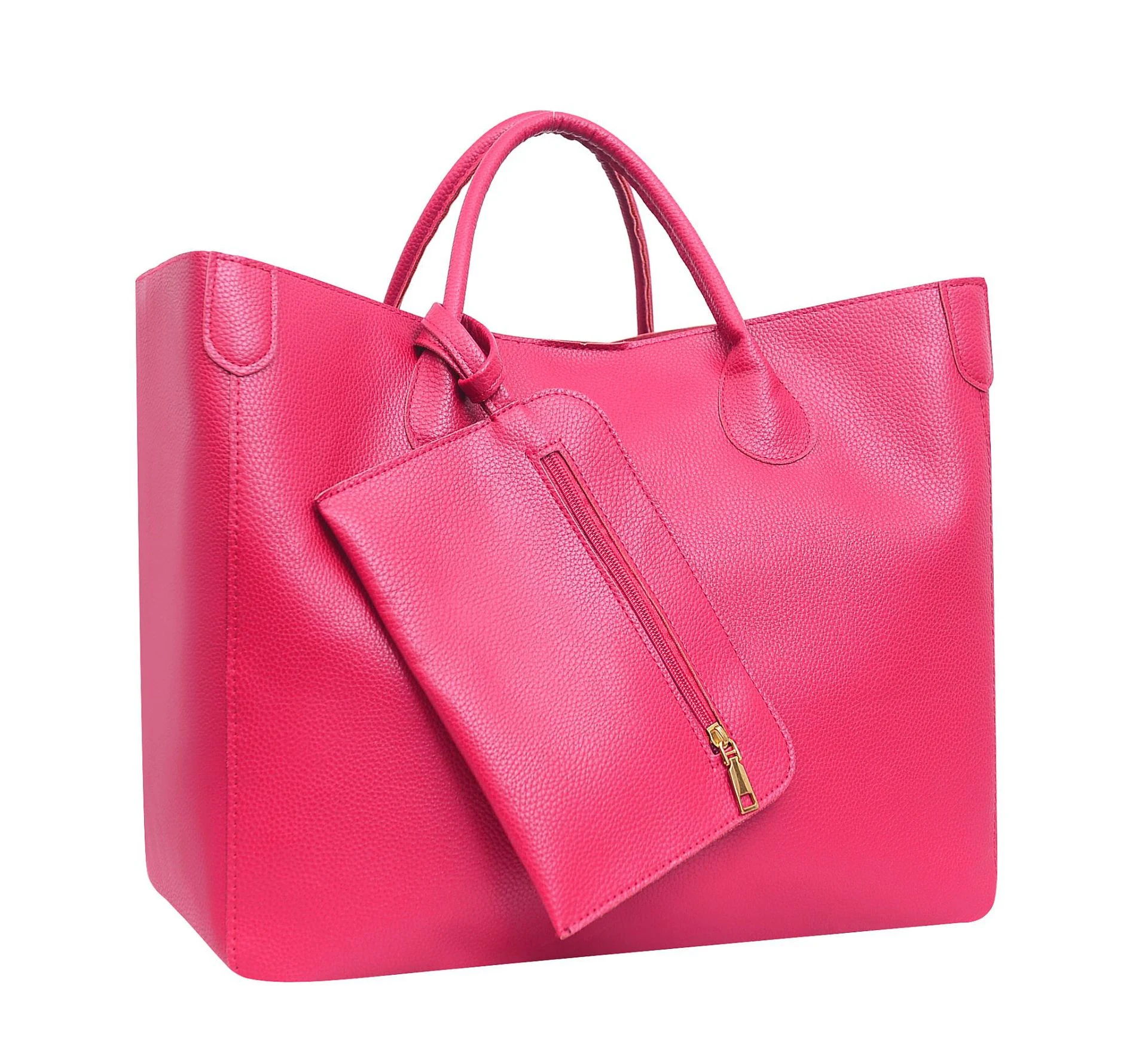 Nova bolsa tote de couro genuíno europeu e americano, simples e personalizada, para mães, de mão, feminina. Conforto e elegância para o dia a dia. — foto 6