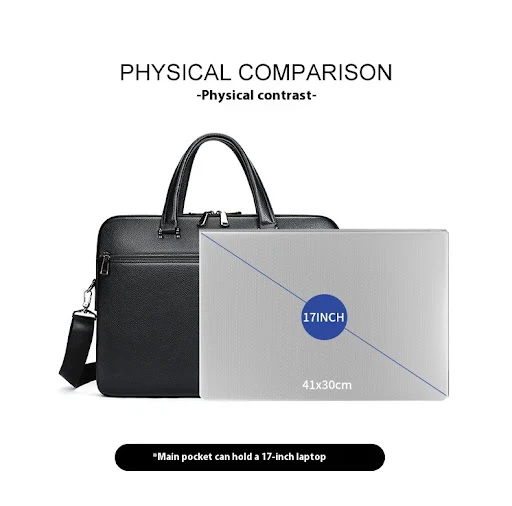 Title 10, Mens Handbag Horizontal Briefcase Large Capaci...