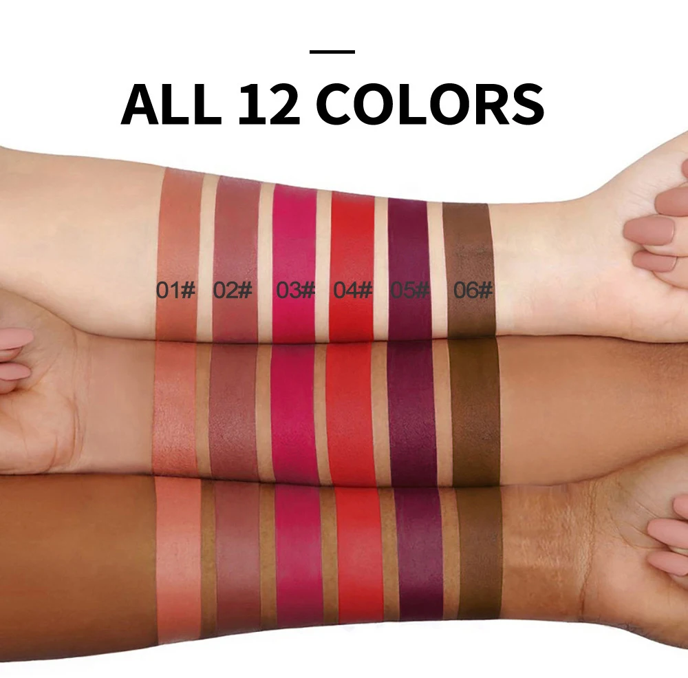 Title 2, Matte Finish Velvet 12 Colors Lip Gloss Liquid ...