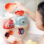 Çocuk banyosu duş spreyi ördek oyuncağı, banyo zamanını eğlenceli hale getirir, kullanımı kolay, güvenli ve çocukların favorisi olacak. — Fotoğraf 10