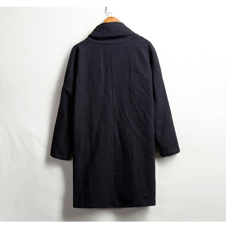 Men's cotton and linen mid-length windbreaker jacket, lightweight and breathable, perfect for spring and summer, comfort — photo 1