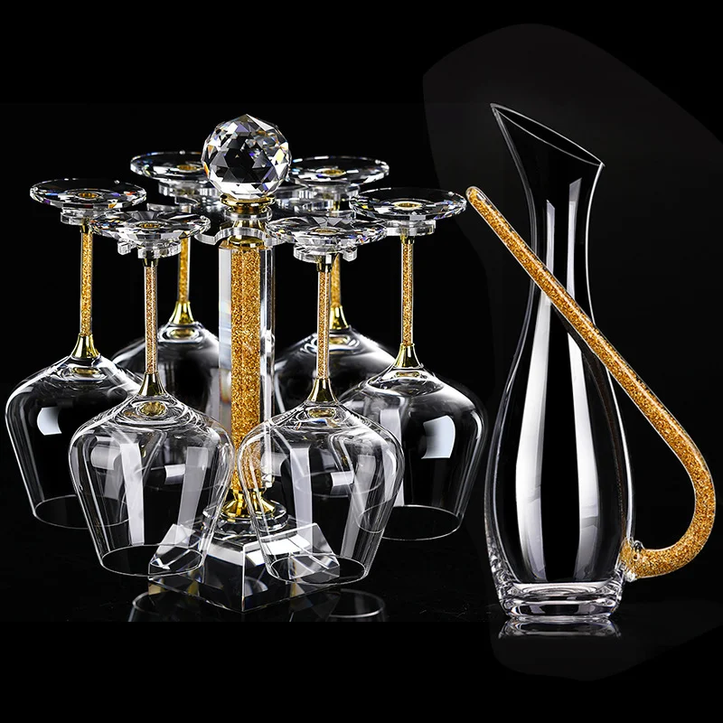 Gold Foil Gold Diamond Large Wine Glass Luxury Goblet elevates your wine experience with sophistication and style. Perfe — photo 1