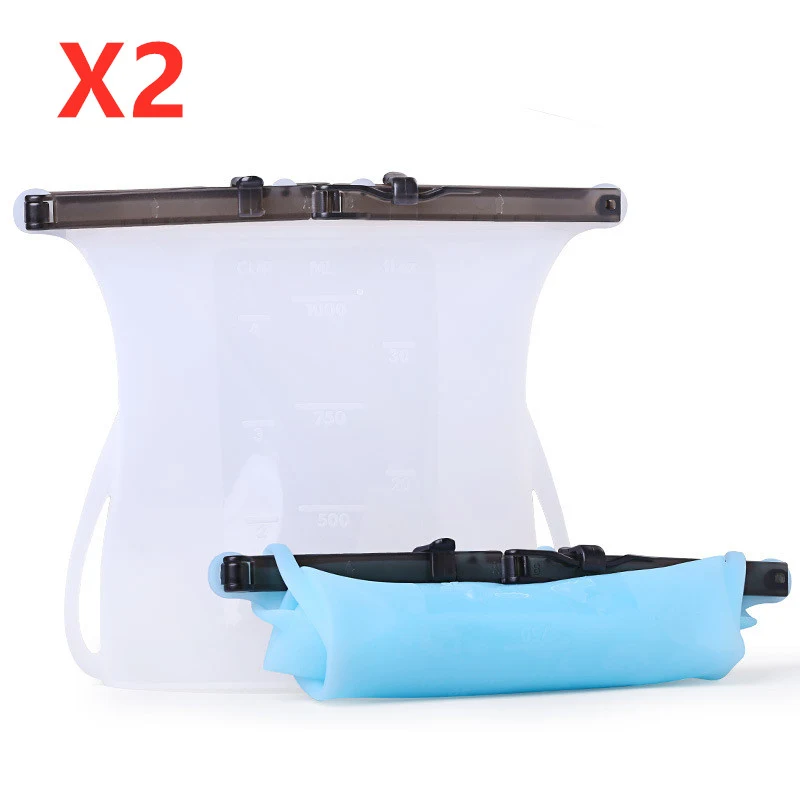 Multipurpose silicone food preservation bag sealed bag. Reusable, perfect for storing, freezing, and transporting fresh — photo 2