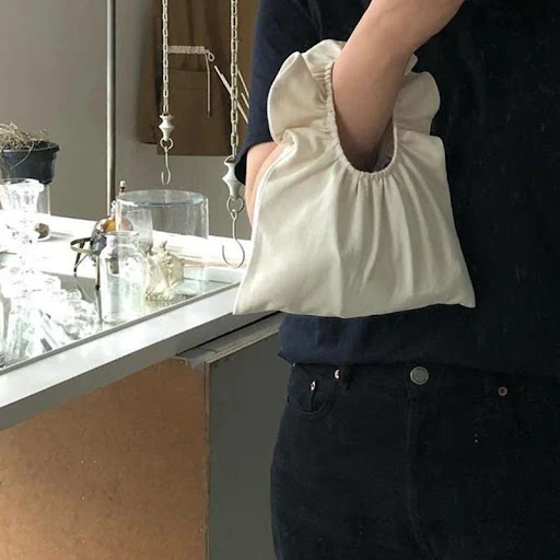 Title 11, Bolsa coreana com design "Ins Wind", babados e ...