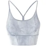 Sexy Tie-Dye Gather-Up Fitness Bra With Breast Pad. Women's sports underwear for support, comfort, and a stylish workout — photo 1