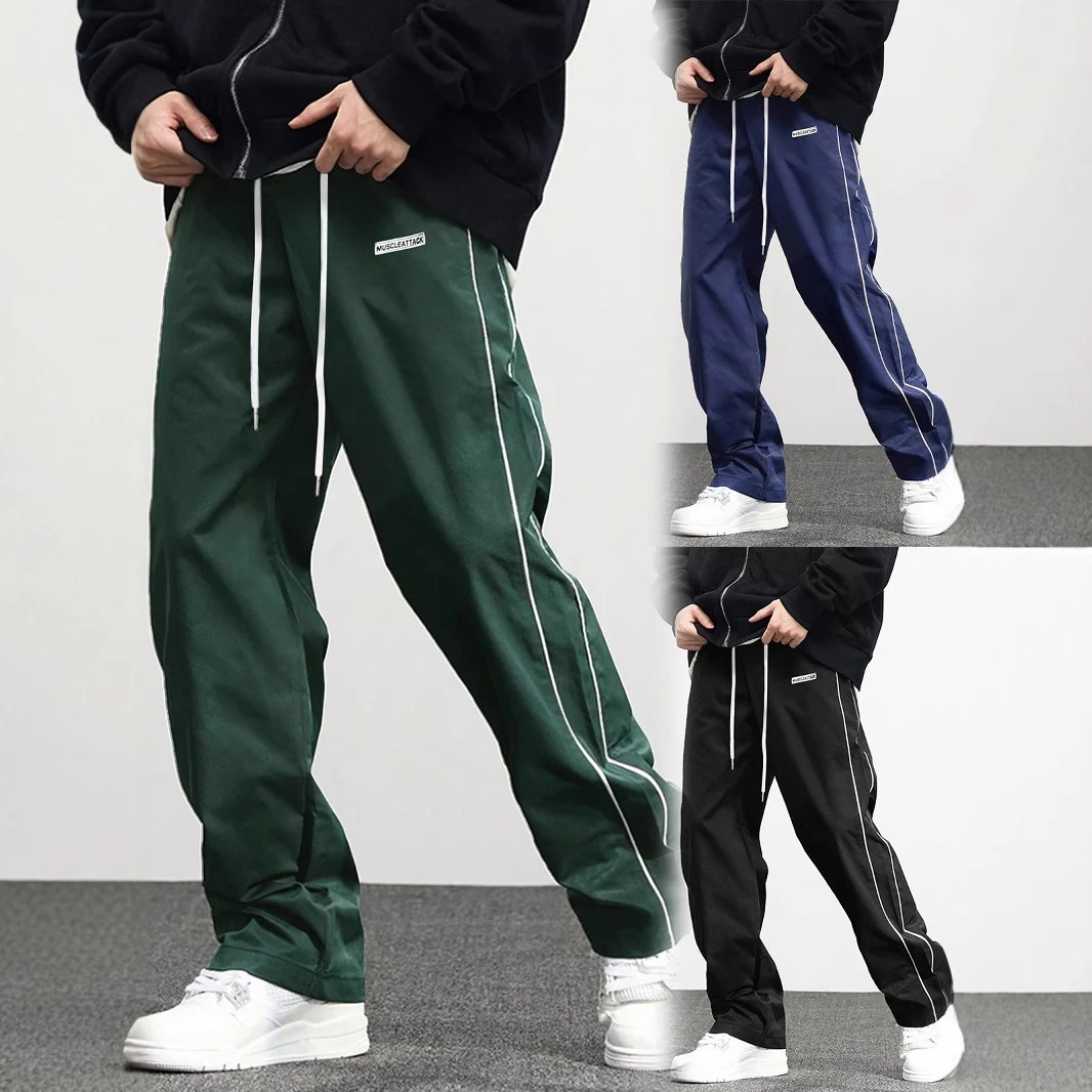 Herren Retro Freizeithosen Tapered Cargo Hose Lockere Hose mit Seitentaschen Lange Hose Streetwear Stil Bequem und Modisch — foto 3