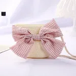 Pink Bow Bag Milky White