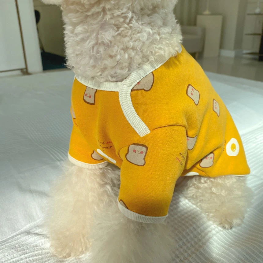 Casual Toast Bread Warm Dog Clothes. Keep your furry friend cozy and stylish with these adorable and comfortable toast-s — photo 5