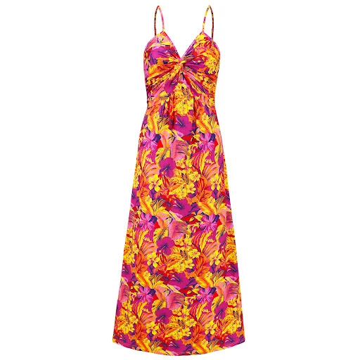 Title 26, Fashion Womens Sling V-neck Printed Elegant Dress