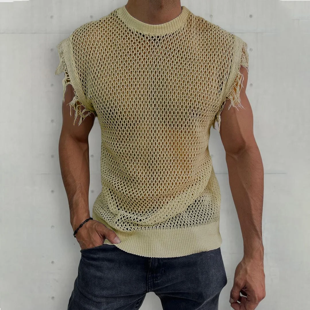 Title 6, Summer Knitted Vest Round Neck Sleeveless – Sta...