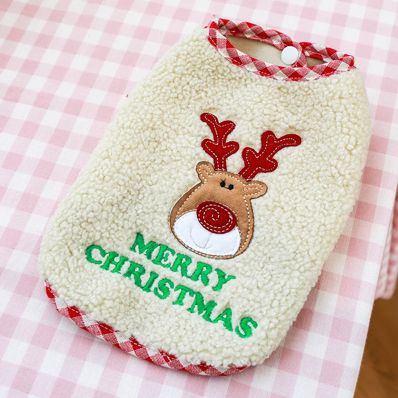 Title 9, Bichon Christmas Day Elk Embroidered Warm Smile...