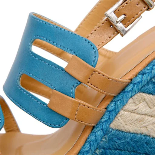 Title 4, Straw Wedge Anti Slip Platform High Heel Platfo...