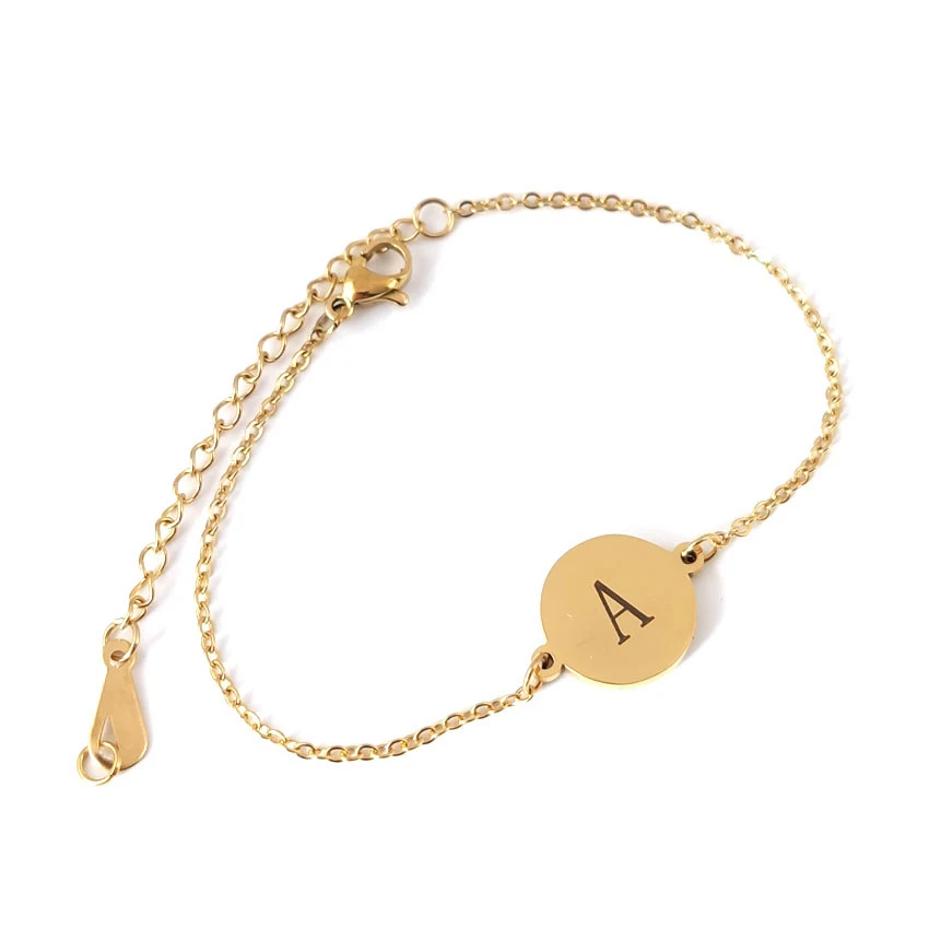 Title 2, Pulseira de moda com 26 letras redondas do alfa...
