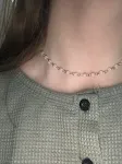 Joya de moda mujer simple collar de cuentas blancas negras — foto 1