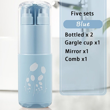 Draagbare reiswasbeker set. Compacte set voor het wassen van kleding onderweg, ideaal voor reizen, kamperen en outdoor. — foto 7