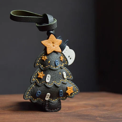 Title 4, El yapımı Koyun Derisi Noel Baba Araba Anahtarl...