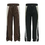 High Street Side Stripe Color Contrast Patchwork Design Sports Trousers. Unisex style, comfortable and stylish for men a — photo 19
