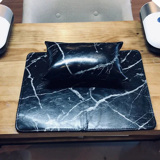 Title 4, Artificial leather manicure table mat set. Prot...