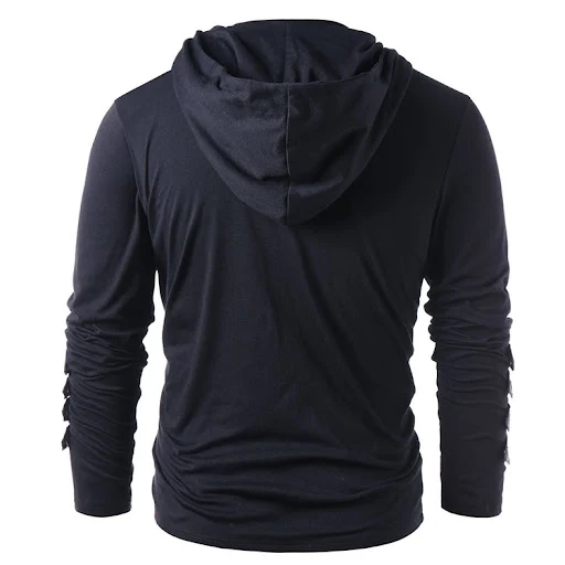 Title 6, Long large-size summer hooded T-shirt