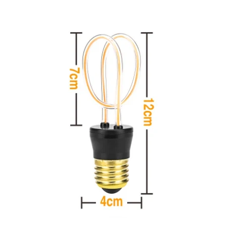 Title 2, Romantic Special-Shaped Color Bulb E27 Large Sc...