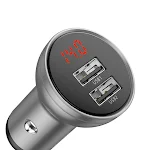 Metal digital display dual USB car charger provides fast and efficient charging for smartphones and tablets, a must-have — photo 7