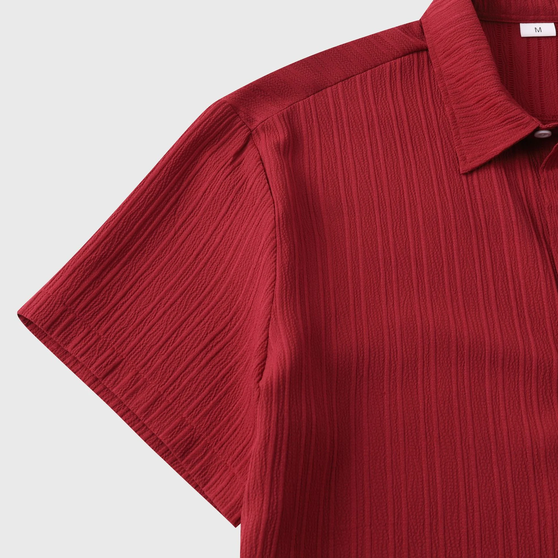 Title 18, Mens Solid Color Polo Collar Short Sleeve Shir...