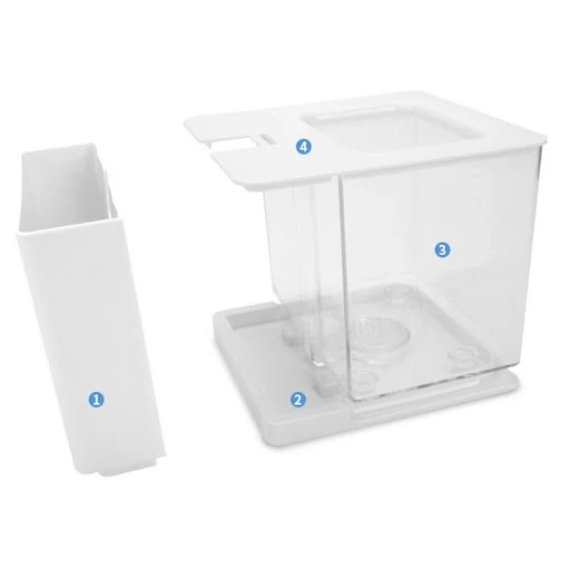 Betta Fish Tank Aquarium Fish Tank Easy To Change The Water Acrylic Plastic Self-Cleaning Small Fish Tank — photo 1