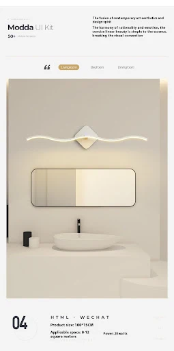Title 12, Shower Room Wall Lamp Dressing Table Led Mirror...