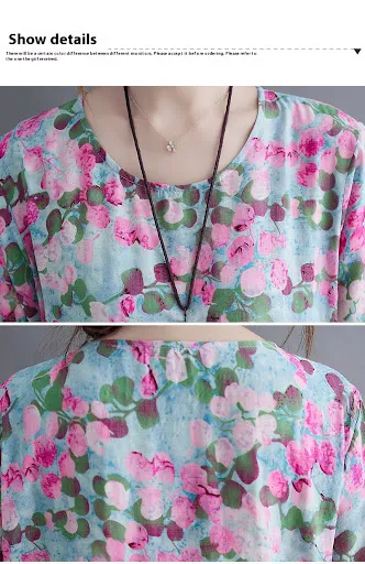 Title 19, Artistic Retro Cotton And Linen Plus Size Print...