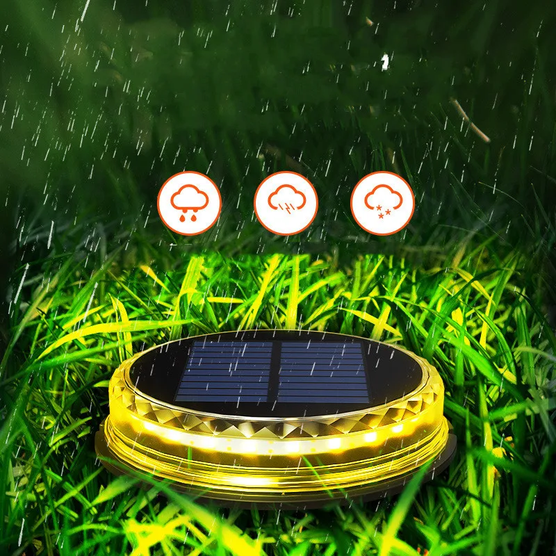 Solar Yer Altı LED Dış Mekan Işığı Bahçenizi veya Yolunuzu Aydınlatın Su Geçirmez Kolay Kurulum Enerji Tasarrufu — Fotoğraf 5