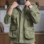 Macacão Americano Retro Casaco Design Lavado Pesado Marca Moda Multi-bolsos Conforto e Estilo para um Visual Autêntico e Prático — foto 5