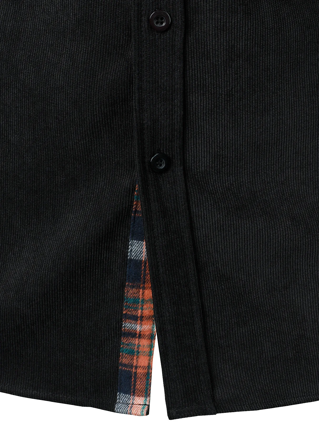 Title 39, Camisa masculina de veludo cotelê xadrez vermel...