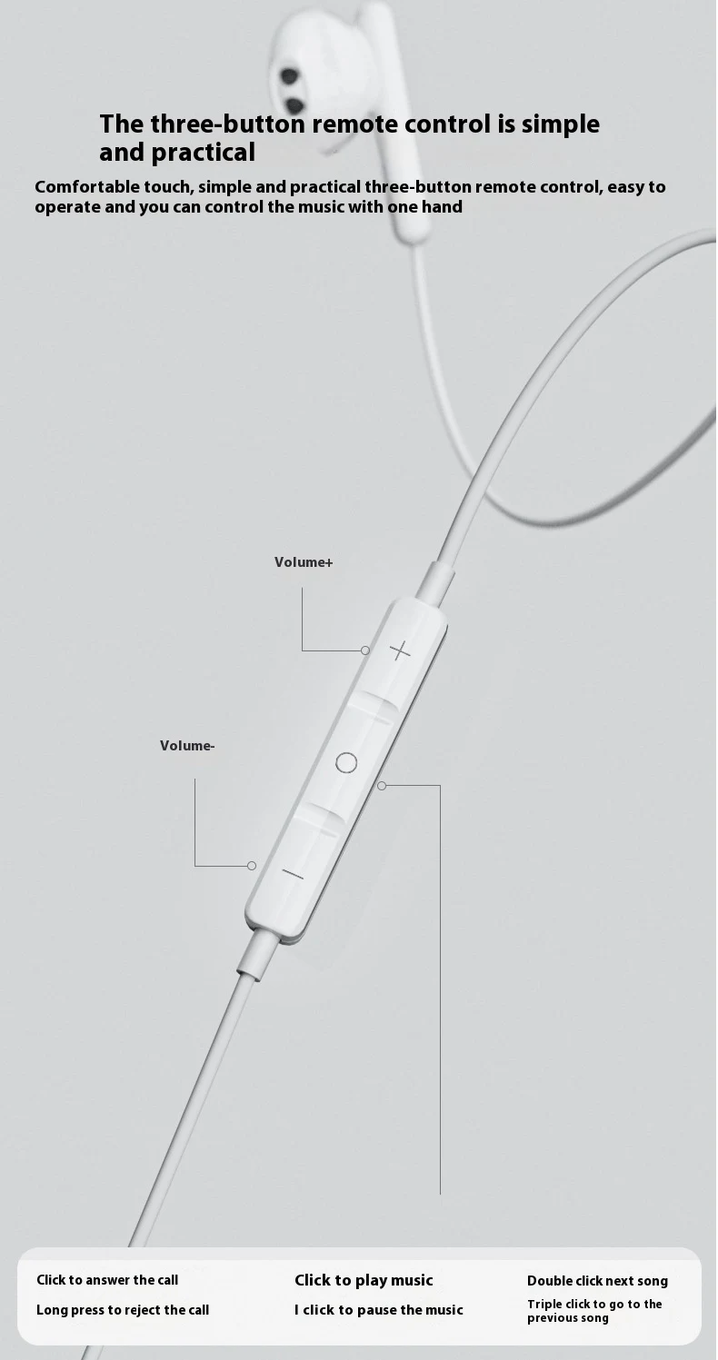 Title 2, Creative Semi In Ear 3.5mm Wired Earphones
