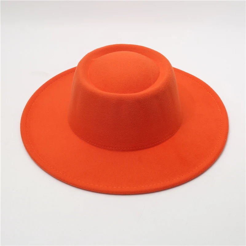 Cappello Fedora retrò, tesa larga 8cm, tinta unita, cupola concava-convessa in lana per un look classico e raffinato. — foto 25