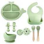 Dark Green 9 Wood Fork Spoon
