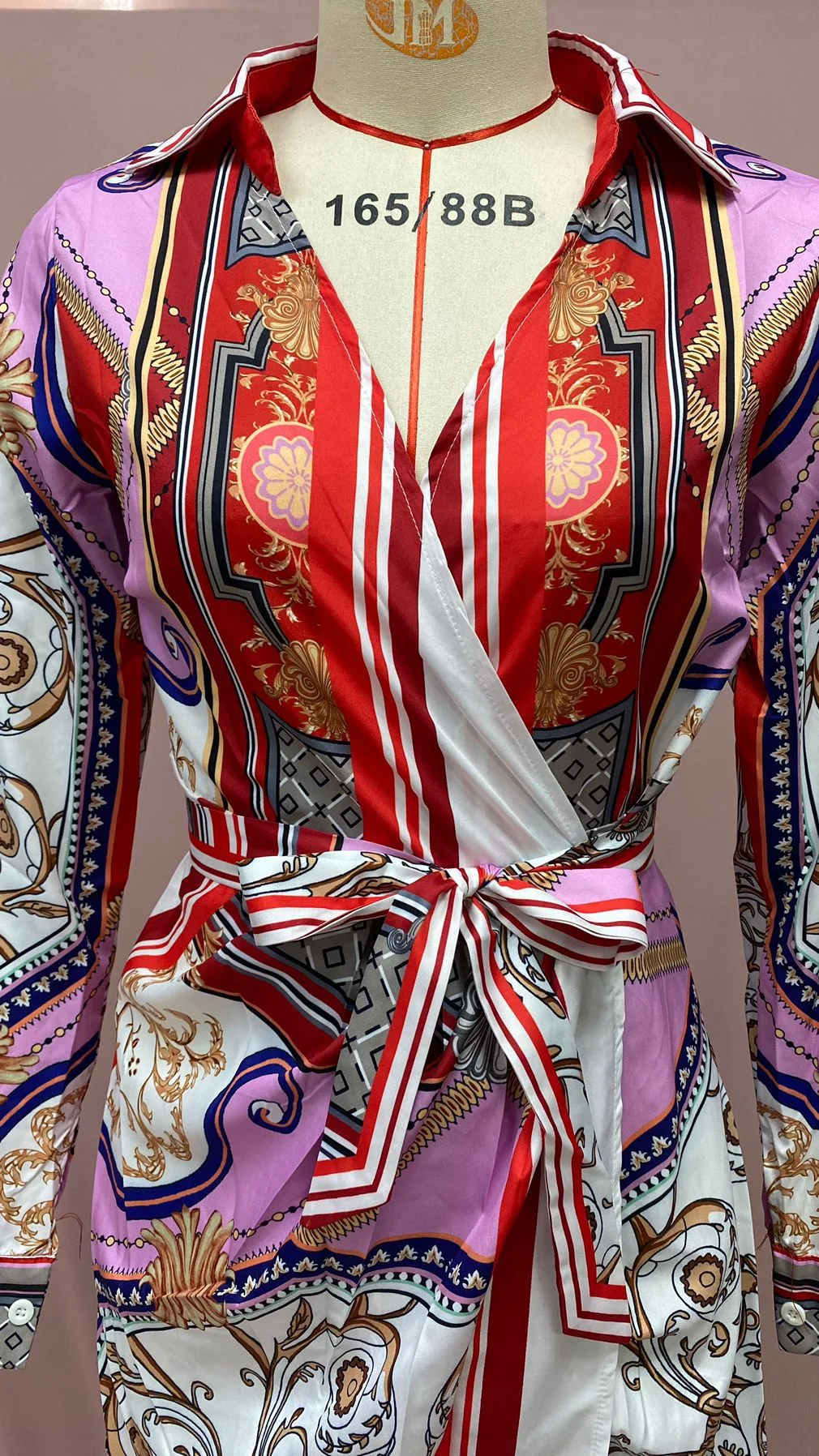 Title 13, Retro Ethnic Style Printed Long-sleeved Shirt A...