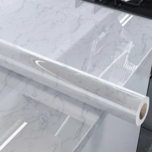 Marble thickened self-adhesive waterproof anti-oilproof wall kitchen cabinet stickers. Easy to apply, durable, and prote — photo 1
