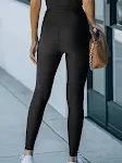 Leggings femininas de cor sólida e ajuste fino. Conforto e estilo em uma peça só. Perfeitas para atividades diárias, treino e looks casuais — foto 4