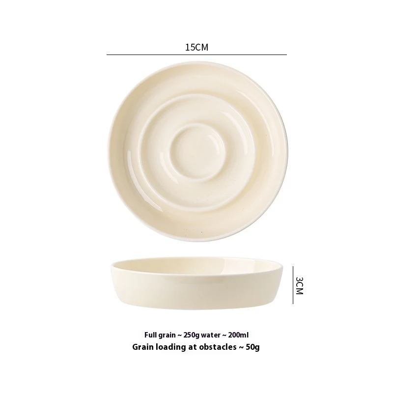Title 7, Ceramic Slow Feeding Bowl for Cervical Spine Pr...