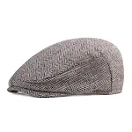 Boina masculina xadrez espinha de peixe estilo britânico Charme atemporal e conforto Elegância para homens que buscam um visual sofisticado e proteção contra o frio. — foto 6
