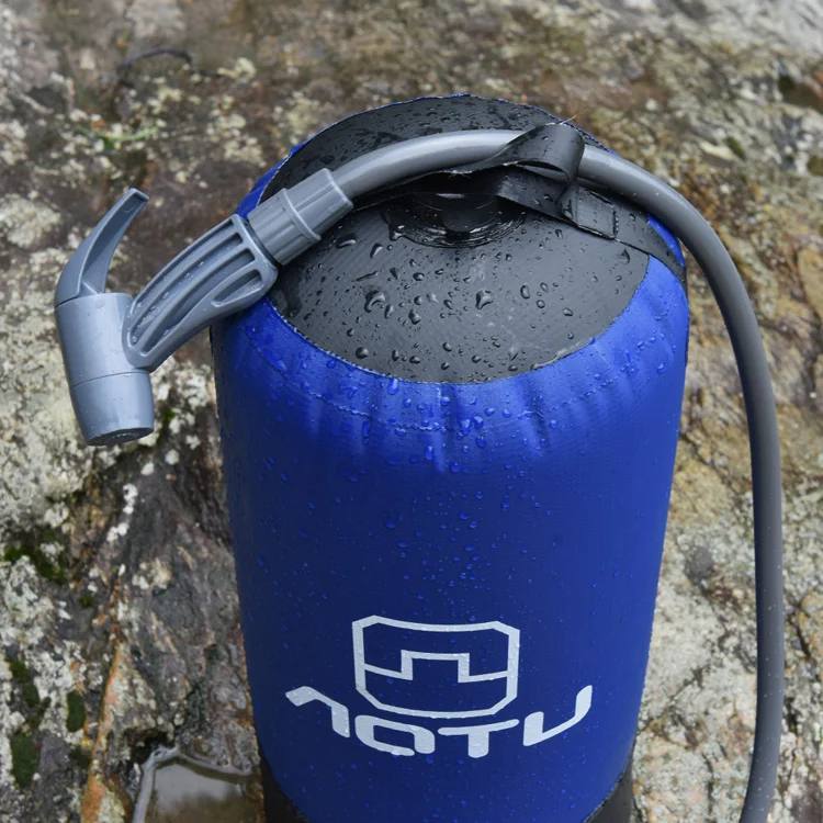 Title 1, Portable shower bag for camping and travel, con...
