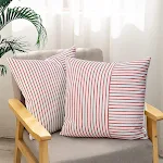Capa de almofada de lona listrada decorativa moderna para casa, sofá e quarto. Adicione estilo e conforto à sua decoração com esta peça. — foto 8