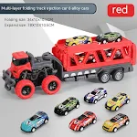 Caminhão Catapulta Infantil Grande, Transformação com Pista Dobrável, Modelo de Liga, Brinquedo Caminhão de Armazenamento de Carros — foto 15