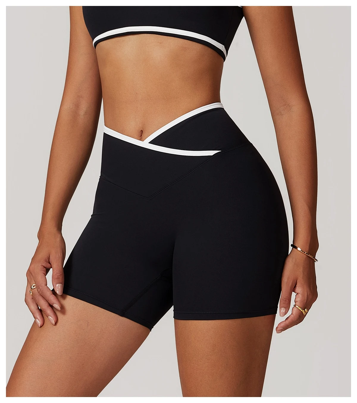 Title 29, Shorts de yoga esportivos de cintura alta Skinn...