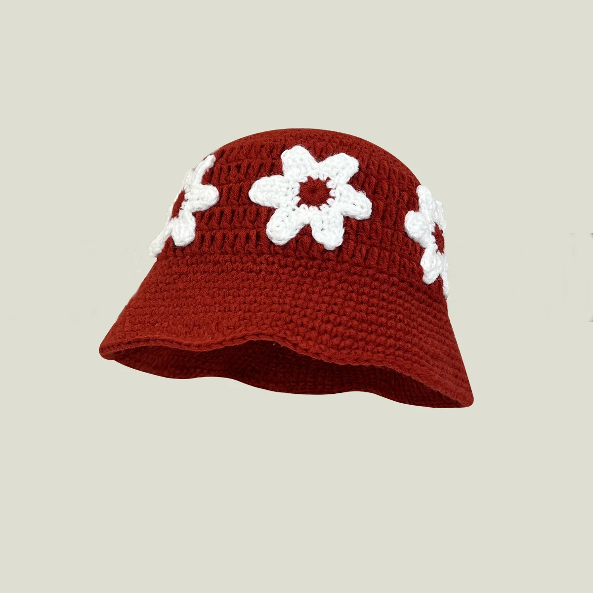 Title 5, Face-looking Small Handmade Crocheted Flower Bu...