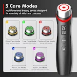 Imported Color Light Micro Current Vibration Massager for facial rejuvenation, skin tightening, and muscle relaxation, f — photo 4